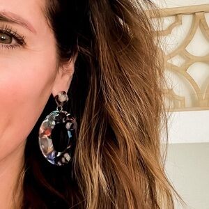 Multicolor Acrylic Hoop Earrings